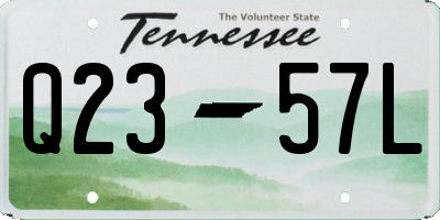 TN license plate Q2357L