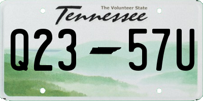 TN license plate Q2357U