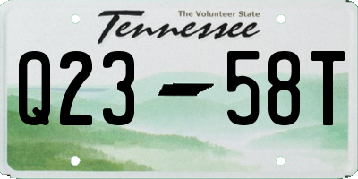 TN license plate Q2358T