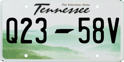TN license plate Q2358V
