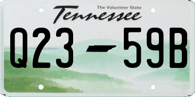 TN license plate Q2359B
