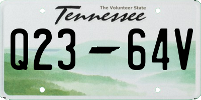 TN license plate Q2364V
