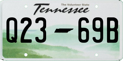 TN license plate Q2369B