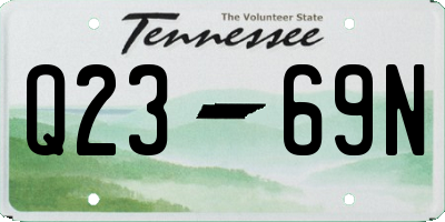TN license plate Q2369N