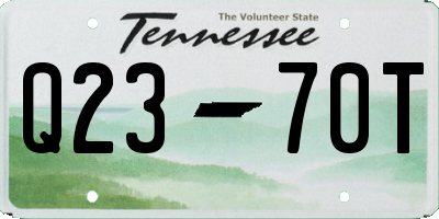 TN license plate Q2370T