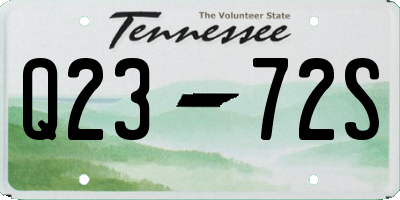 TN license plate Q2372S