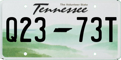 TN license plate Q2373T