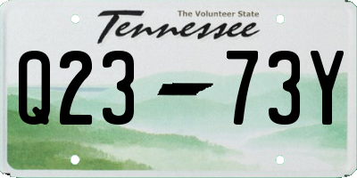 TN license plate Q2373Y