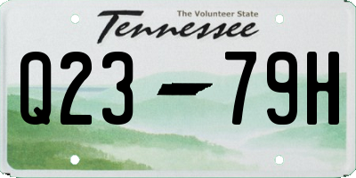 TN license plate Q2379H