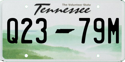 TN license plate Q2379M