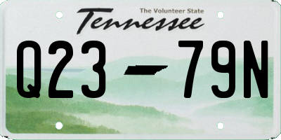 TN license plate Q2379N