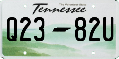 TN license plate Q2382U