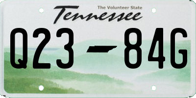 TN license plate Q2384G