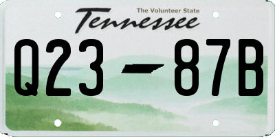 TN license plate Q2387B