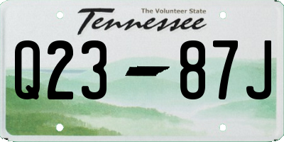 TN license plate Q2387J