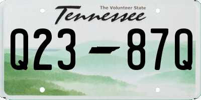 TN license plate Q2387Q