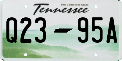 TN license plate Q2395A