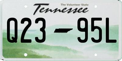 TN license plate Q2395L