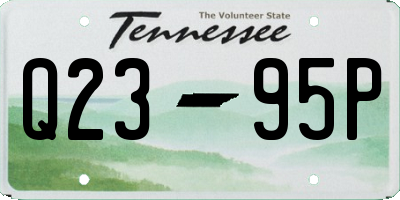 TN license plate Q2395P