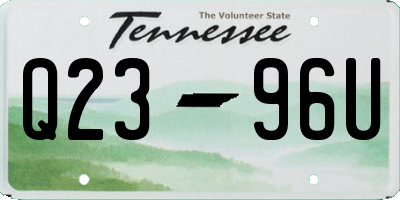 TN license plate Q2396U