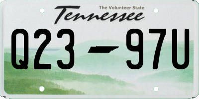 TN license plate Q2397U