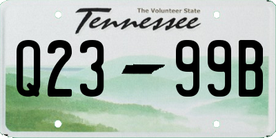 TN license plate Q2399B