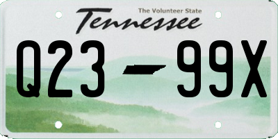 TN license plate Q2399X