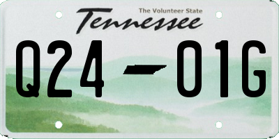 TN license plate Q2401G