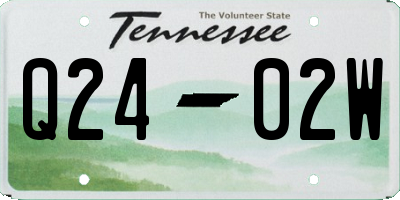 TN license plate Q2402W
