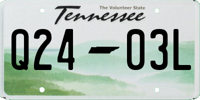 TN license plate Q2403L
