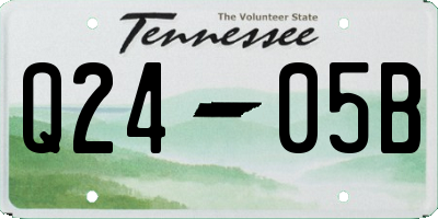 TN license plate Q2405B