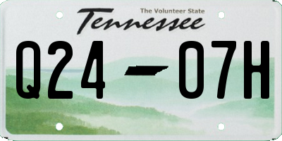 TN license plate Q2407H
