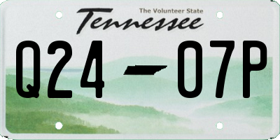 TN license plate Q2407P