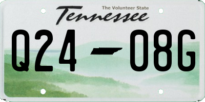 TN license plate Q2408G