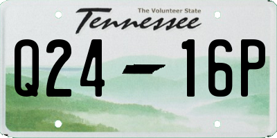 TN license plate Q2416P