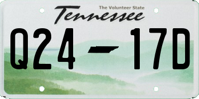 TN license plate Q2417D