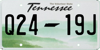 TN license plate Q2419J