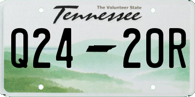 TN license plate Q2420R