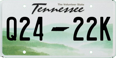 TN license plate Q2422K