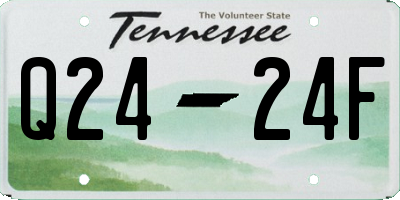 TN license plate Q2424F