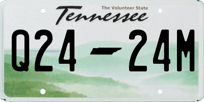 TN license plate Q2424M