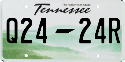 TN license plate Q2424R