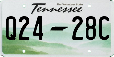 TN license plate Q2428C