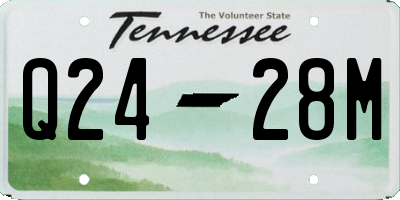 TN license plate Q2428M