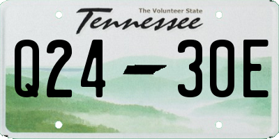 TN license plate Q2430E