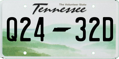 TN license plate Q2432D