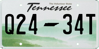 TN license plate Q2434T