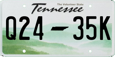 TN license plate Q2435K