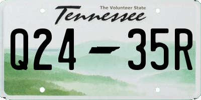 TN license plate Q2435R