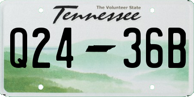 TN license plate Q2436B